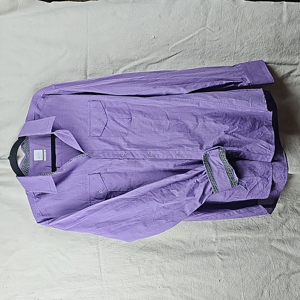 J.B. Holt Mens Button Up Long Sleeve Dressy Shirt